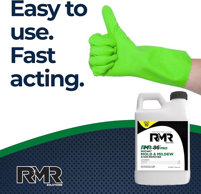 RMR-86 Pro Instant Mold Stain and Mildew Stain Remover - Contractor Grade Cleaning Solution, Professional Quality Formula, 1 Gallon, 2.5 Gallon